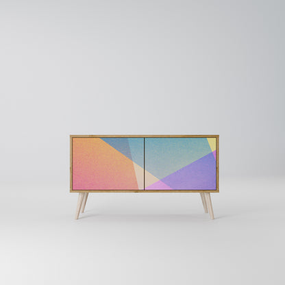 BRIGHT GEOMETRY Mobile TV Compatto a 2 Ante