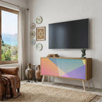 BRIGHT GEOMETRY Mobile TV Compatto a 2 Ante