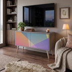 BRIGHT GEOMETRY Mobile TV Compatto a 2 Ante