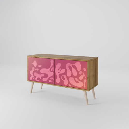 IRREGULAR PINK Kompakt TV-bänk med 2 dörrar
