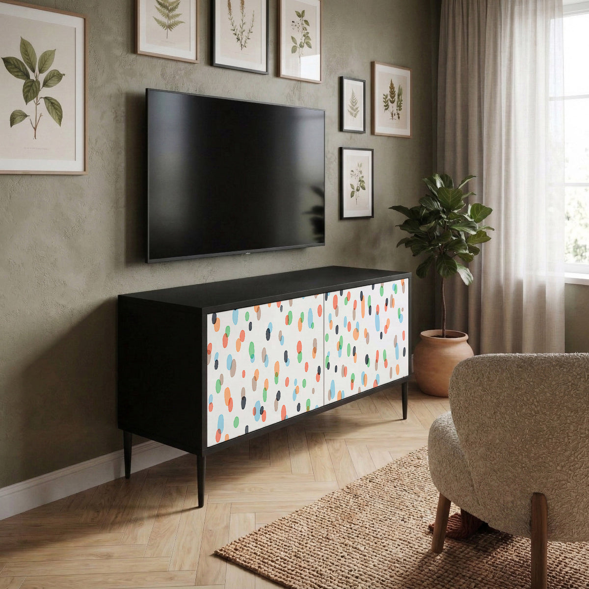 ENERGETIC SPOTS Kompaktes 2-türiges TV-Lowboard