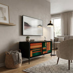 EARTHY FIGURES Συμπαγές έπιπλο τηλεόρασης 2-θυρών