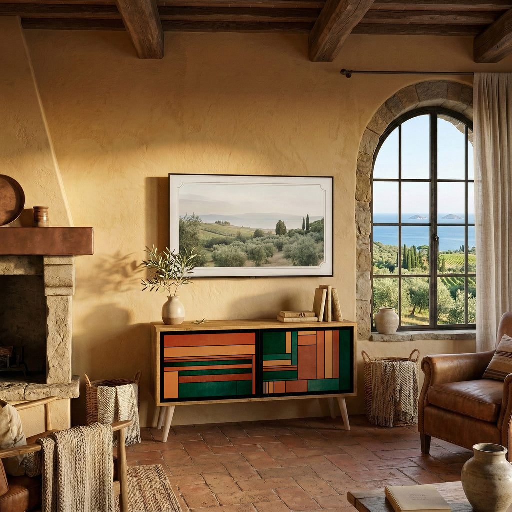 EARTHY FIGURES Συμπαγές έπιπλο τηλεόρασης 2-θυρών