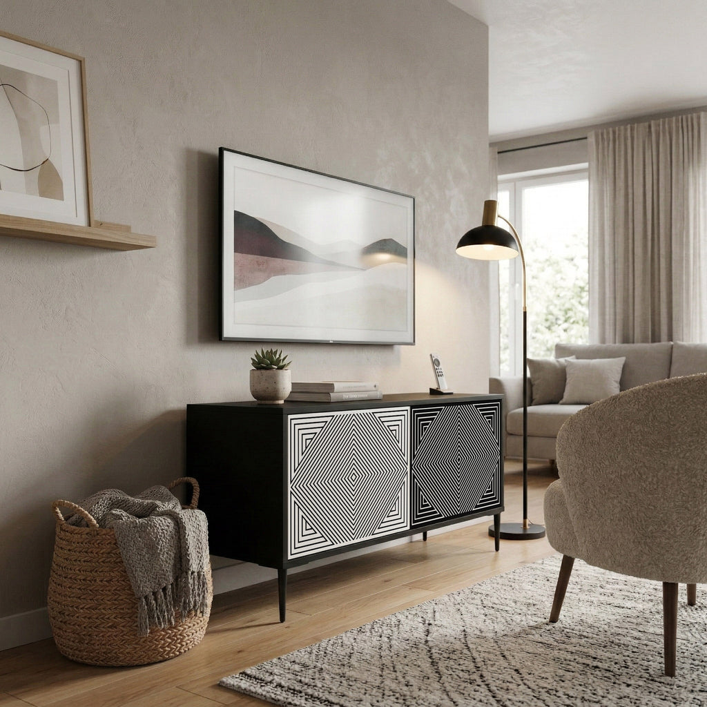 POLYGON ILLUSION Mobile TV Compatto a 2 Ante