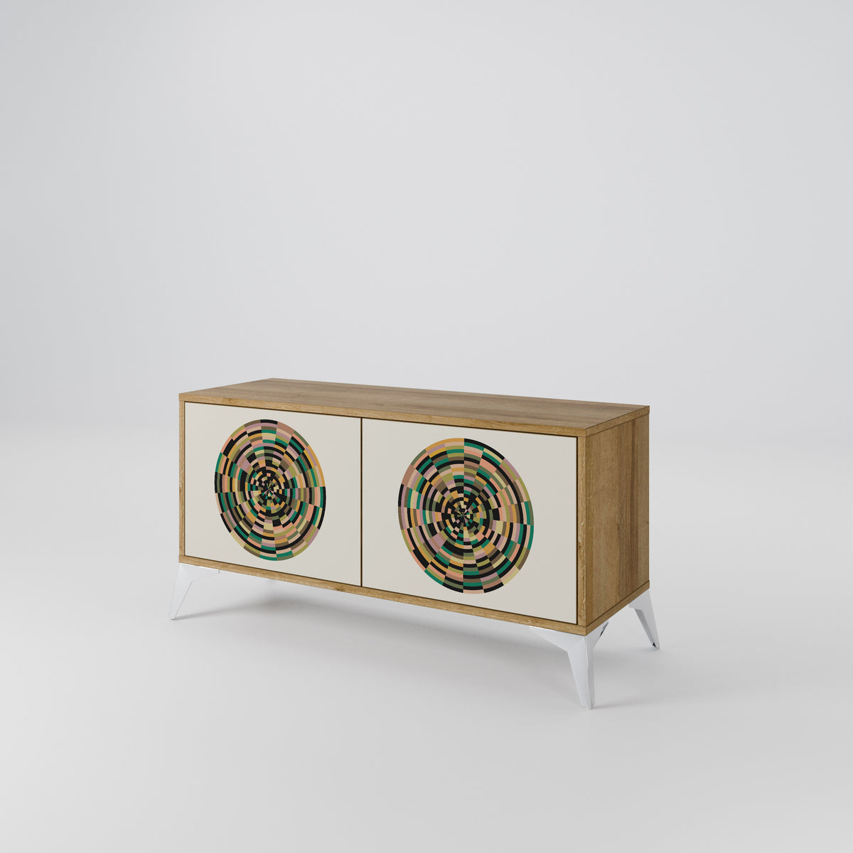 GREEN CIRCLES Mobile TV Compatto a 2 Ante