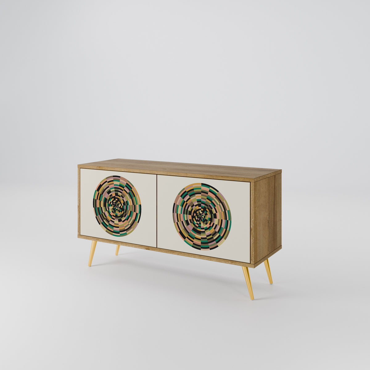 GREEN CIRCLES Mobile TV Compatto a 2 Ante