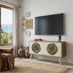 GREEN CIRCLES Kompaktní dvoudveřový TV stolek