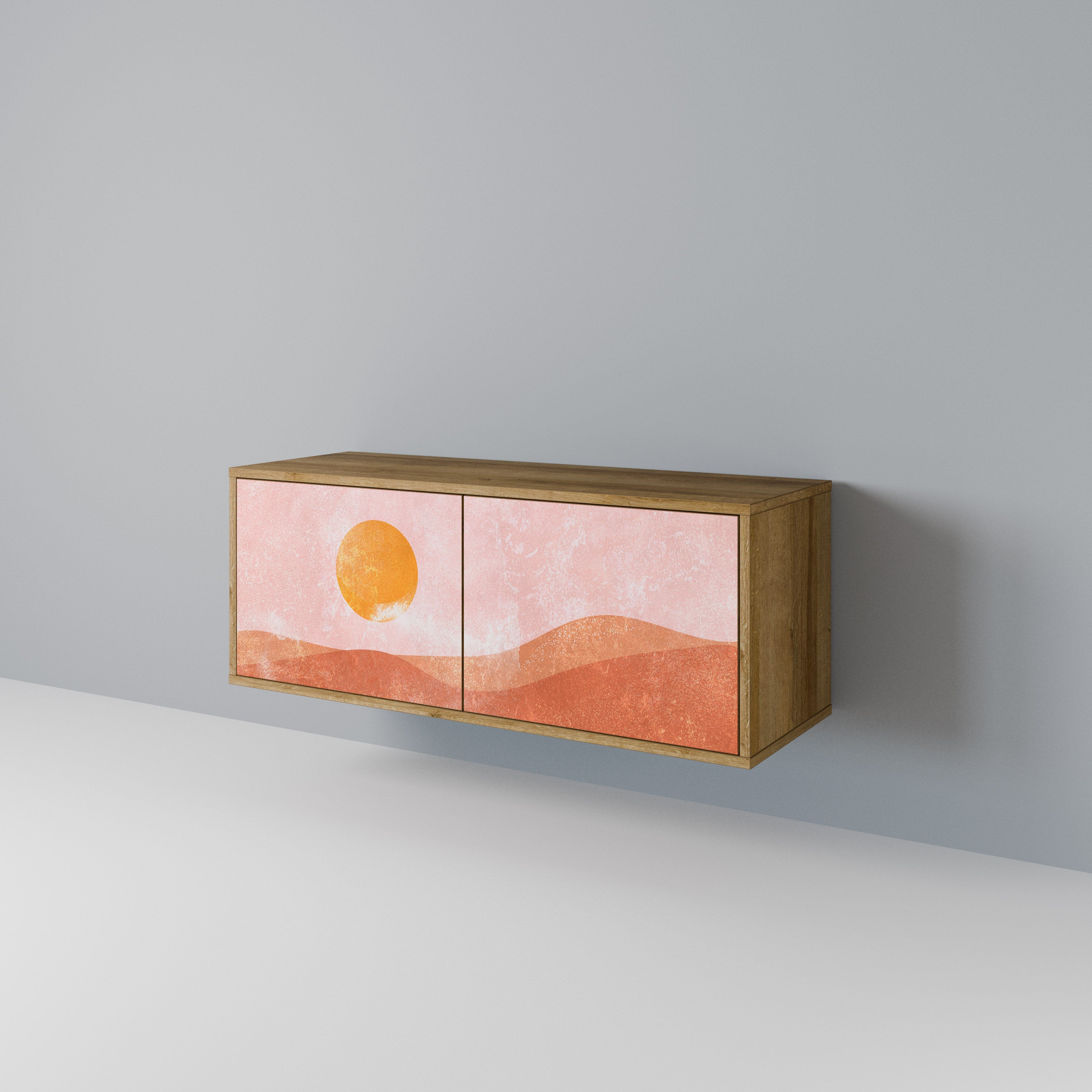 LUMINOUS SUNLIGHT Compact 2-Door TV Cabinet