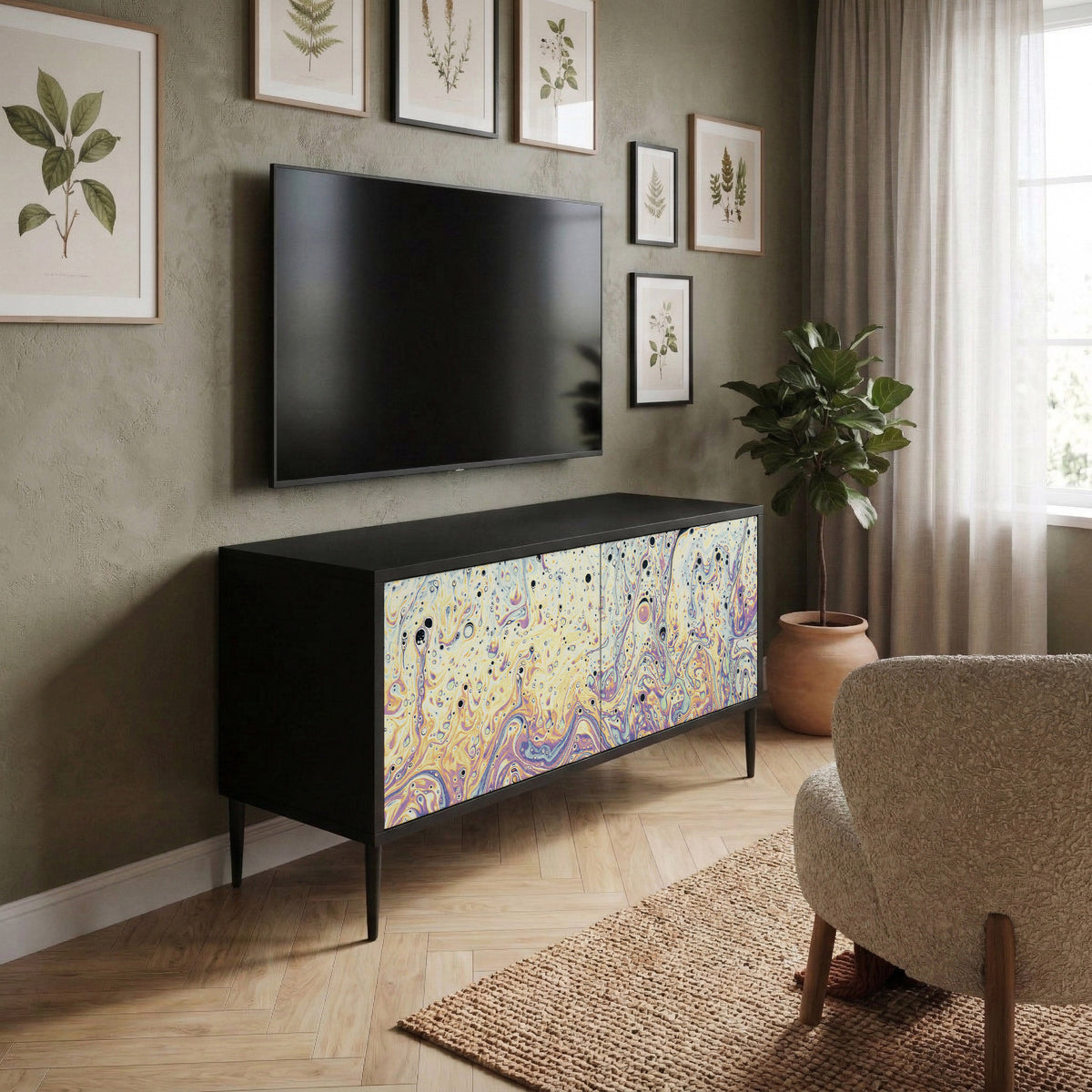MOSAIC OF COLORS Kompaktní dvoudveřový TV stolek