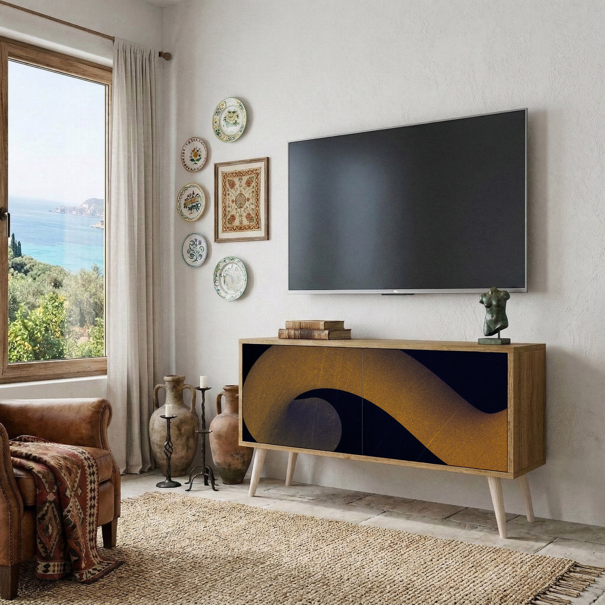 HOLLOW TIME Mobile TV Compatto a 2 Ante