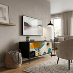 ABSTRACT FACES Mobile TV Compatto a 2 Ante