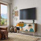 ABSTRACT FACES Mobile TV Compatto a 2 Ante