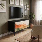 WATERCOLOUR PEAKS Kompaktní dvoudveřový TV stolek