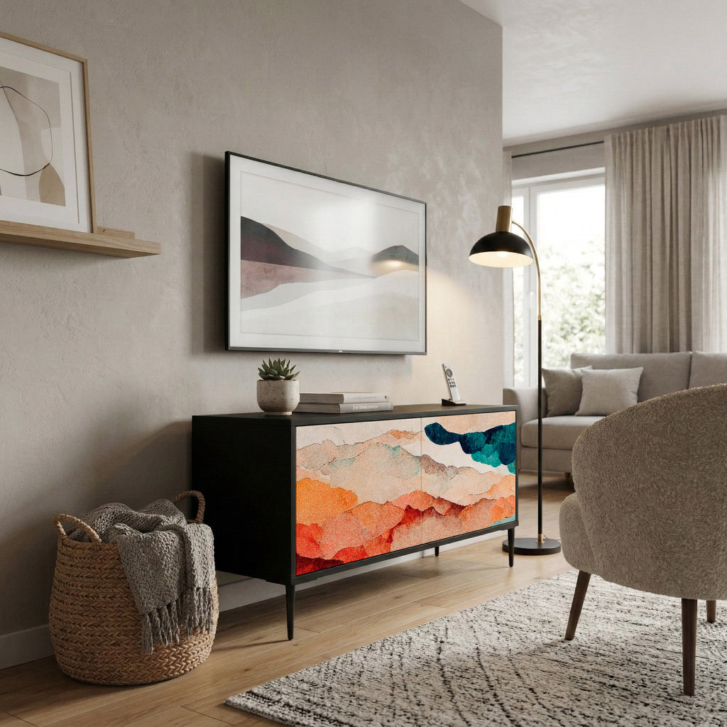 ABSTRACT LANDSCAPE Mobile TV Compatto a 2 Ante