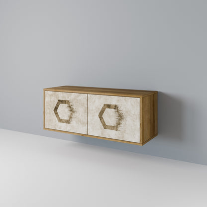 HEXAGONAL SHAPES Mueble de TV Compacto de 2 puertas
