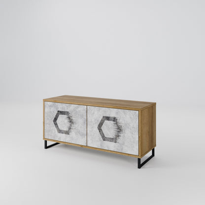 HEXAGONAL FIGURES Kompaktes 2-türiges TV-Lowboard