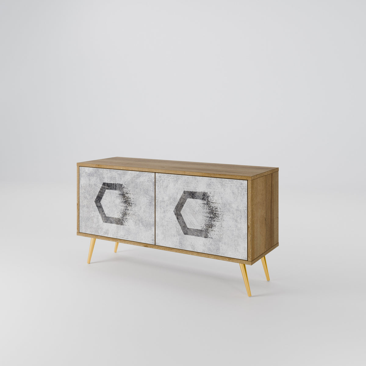 HEXAGONAL FIGURES Συμπαγές έπιπλο τηλεόρασης 2-θυρών