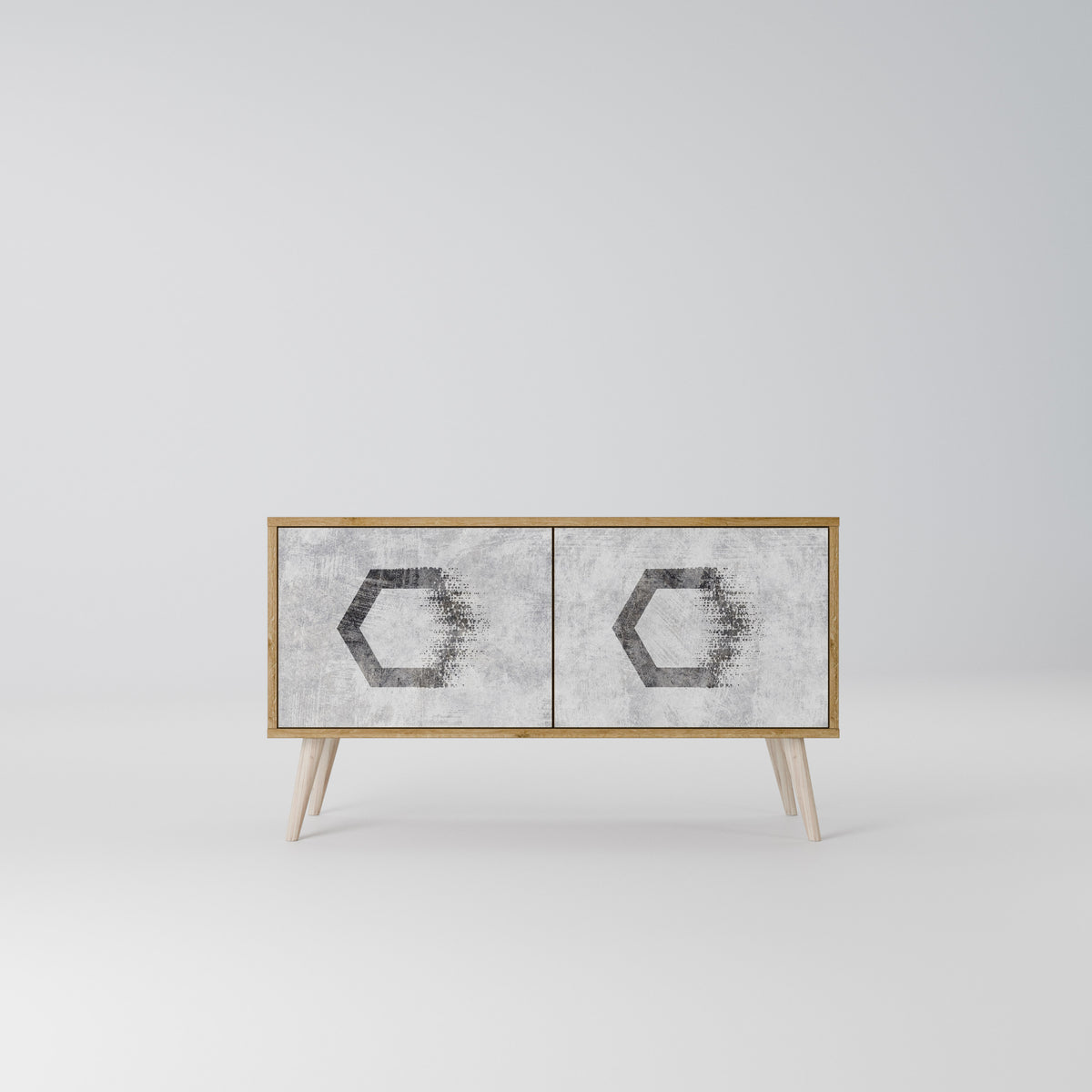 HEXAGONAL FIGURES Mobile TV Compatto a 2 Ante