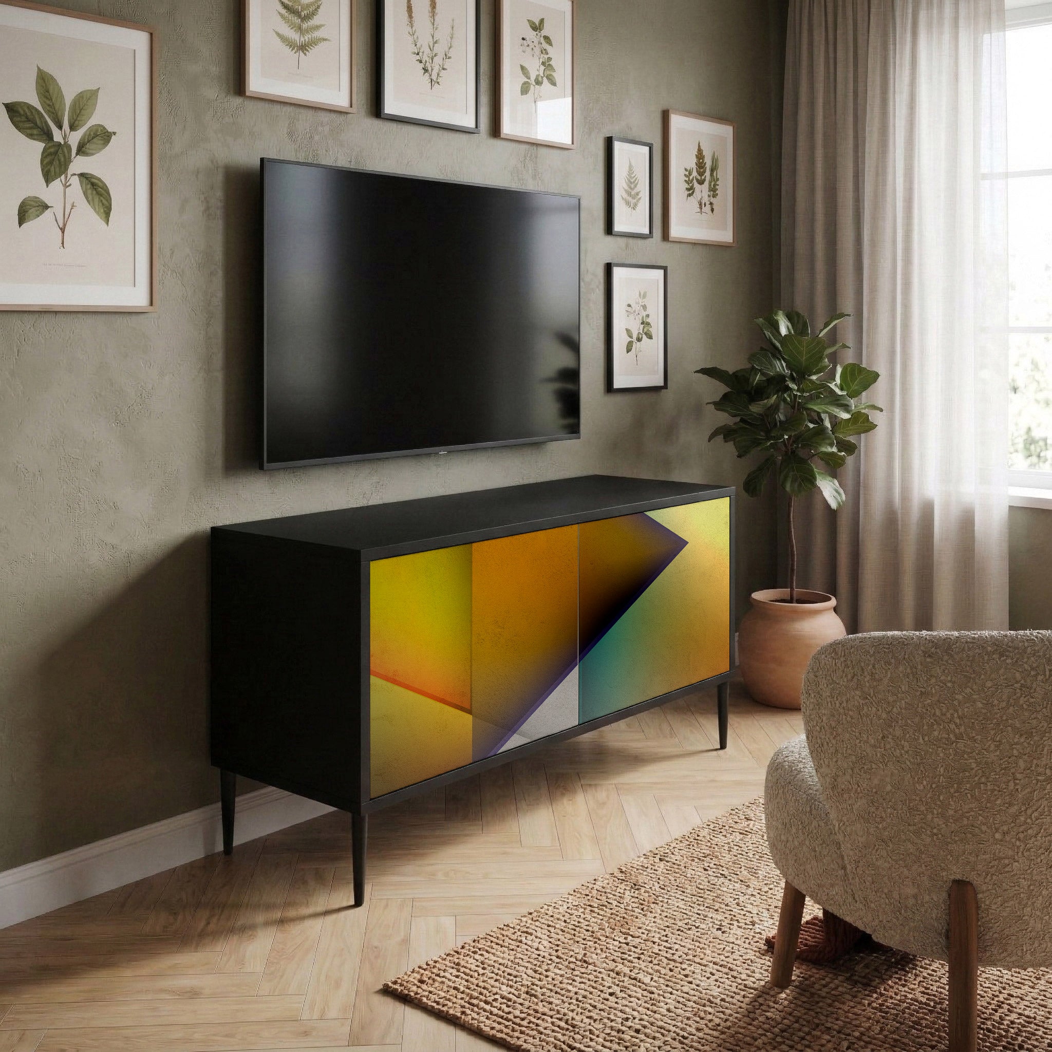 PIERCING SHARPNESS Móvel de TV Compacto de 2 Portas