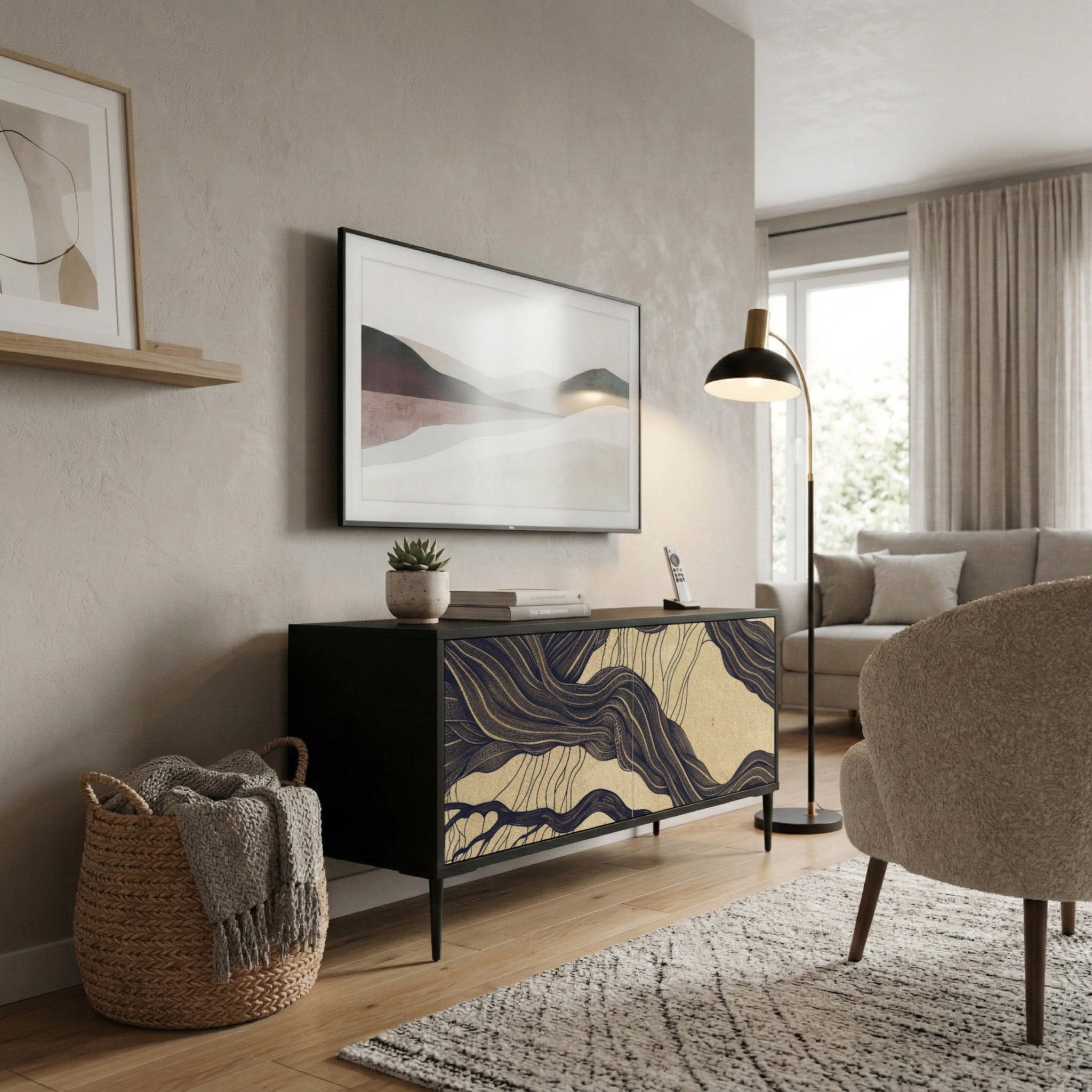 UNIFIED FRAGMENTS Mobile TV Compatto a 2 Ante