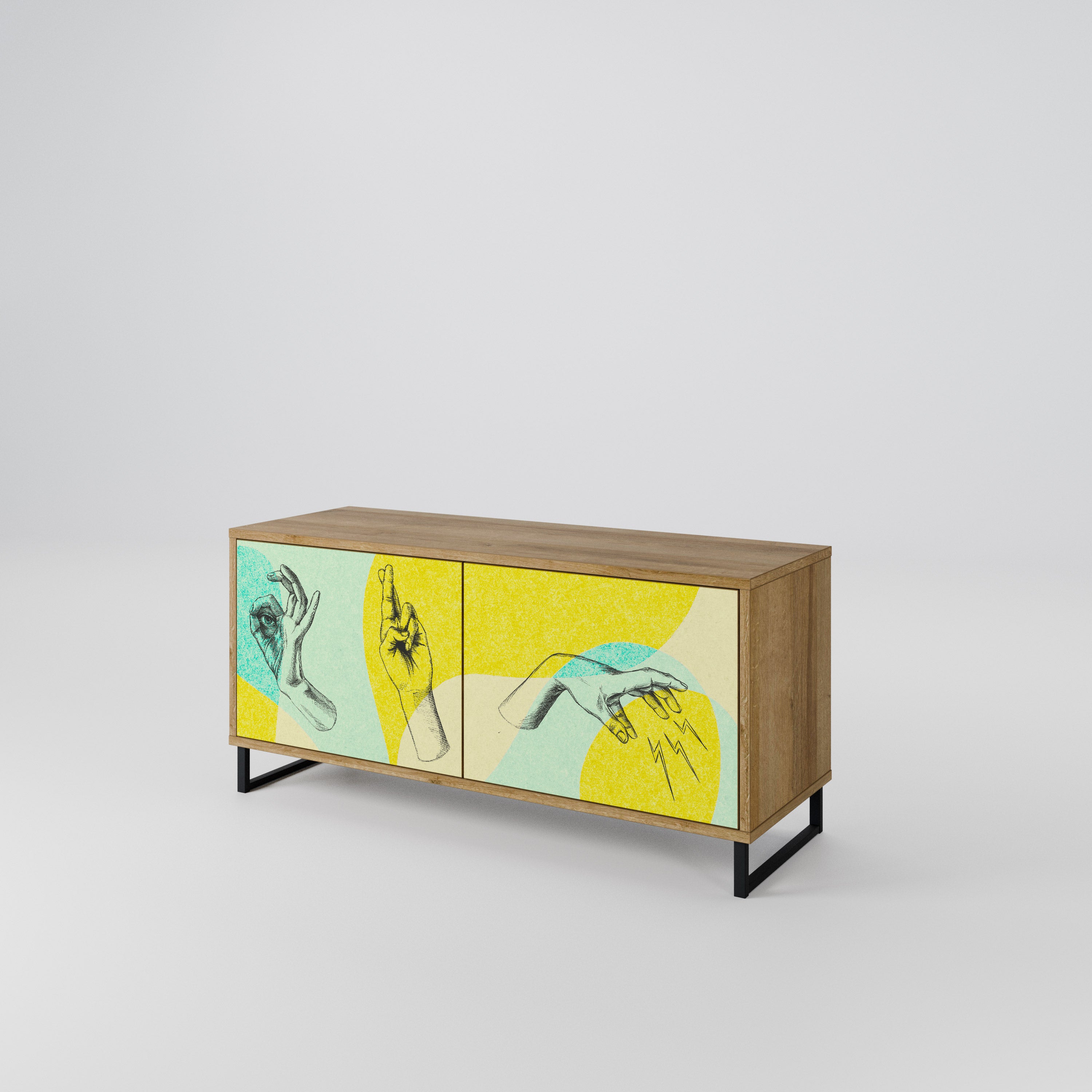 BODY LANGUAGE Compact 2-Door TV Cabinet