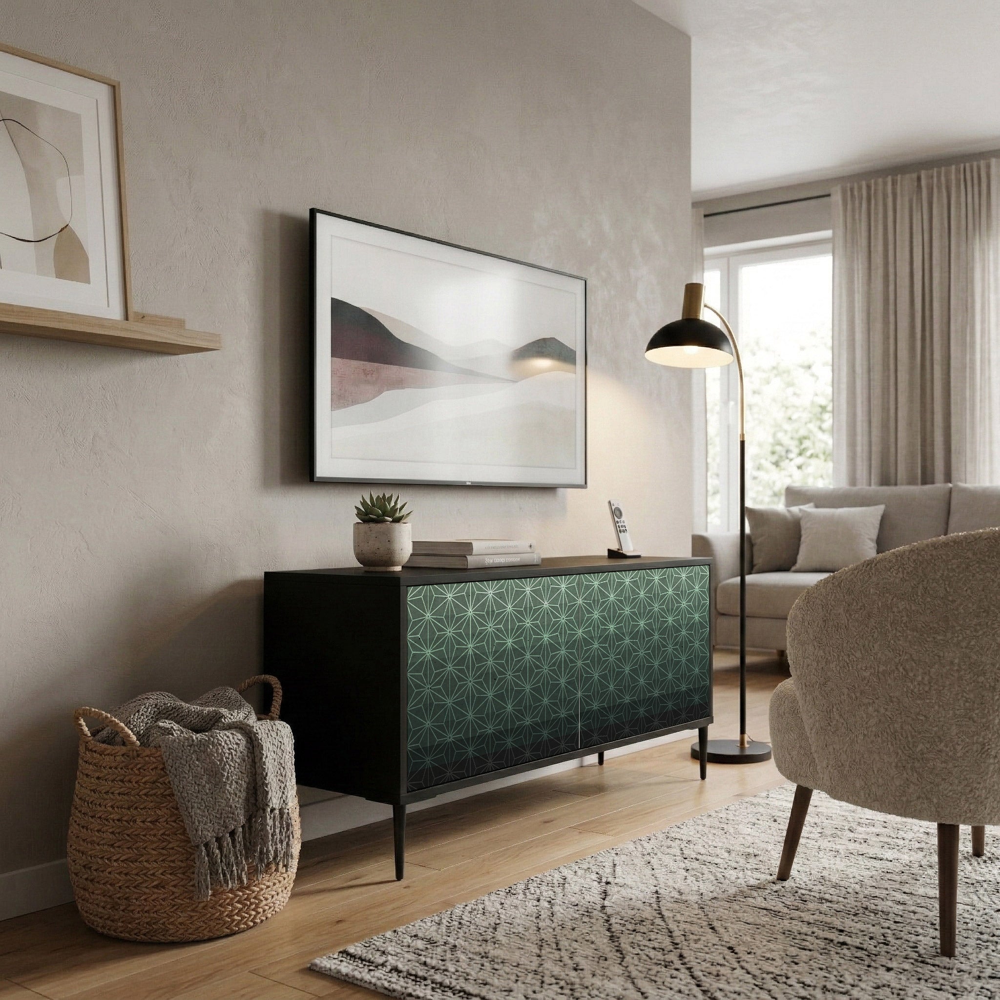 ORNAMENTAL GLIMMER Mobile TV Compatto a 2 Ante