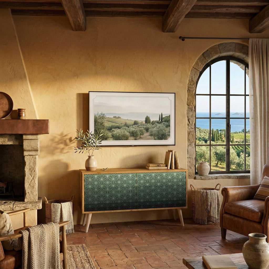 ORNAMENTAL GLIMMER Mobile TV Compatto a 2 Ante