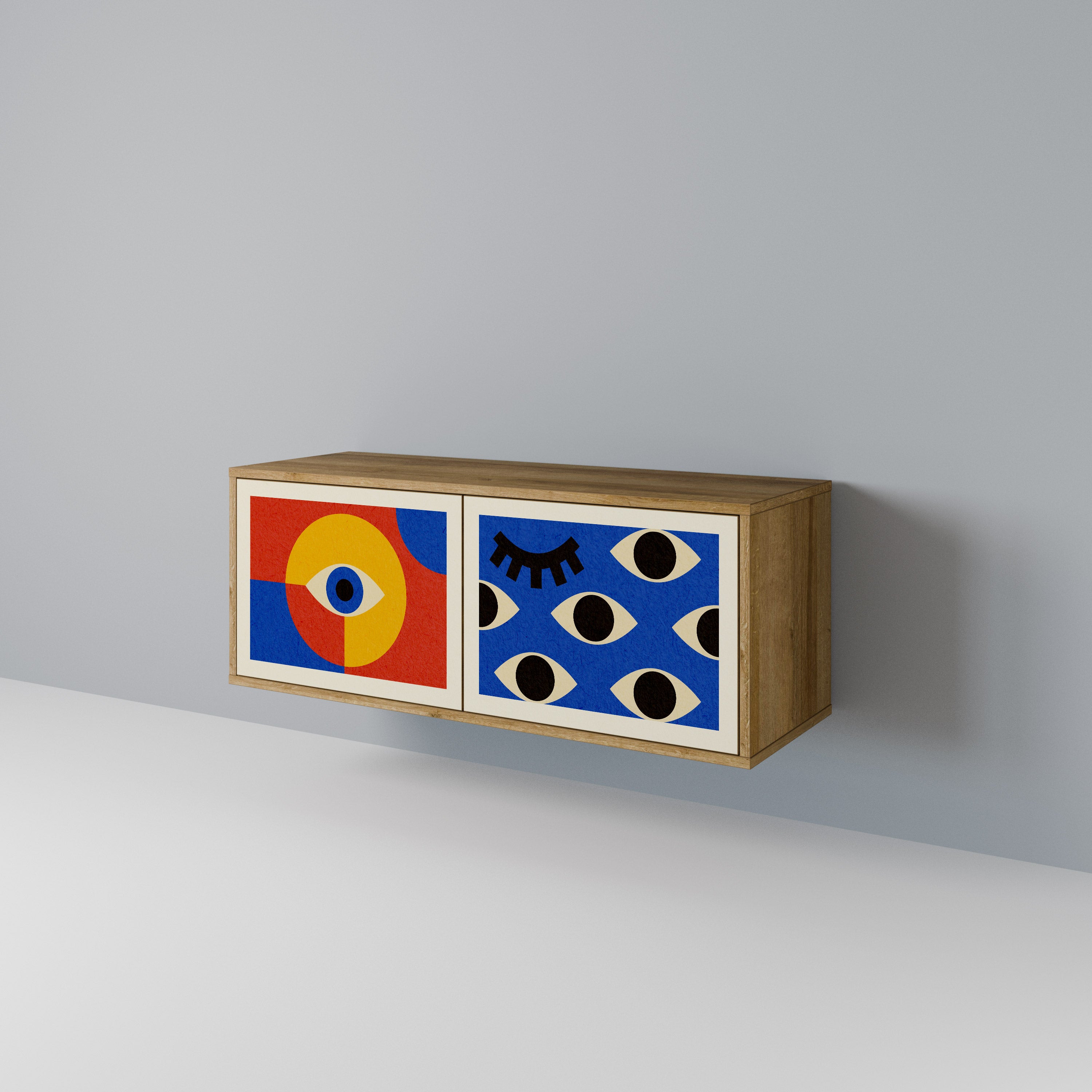 GEOMETRIC EYES Compact 2-Door TV Cabinet