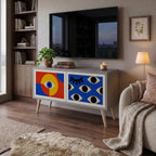 GEOMETRIC EYES Kompaktní dvoudveřový TV stolek