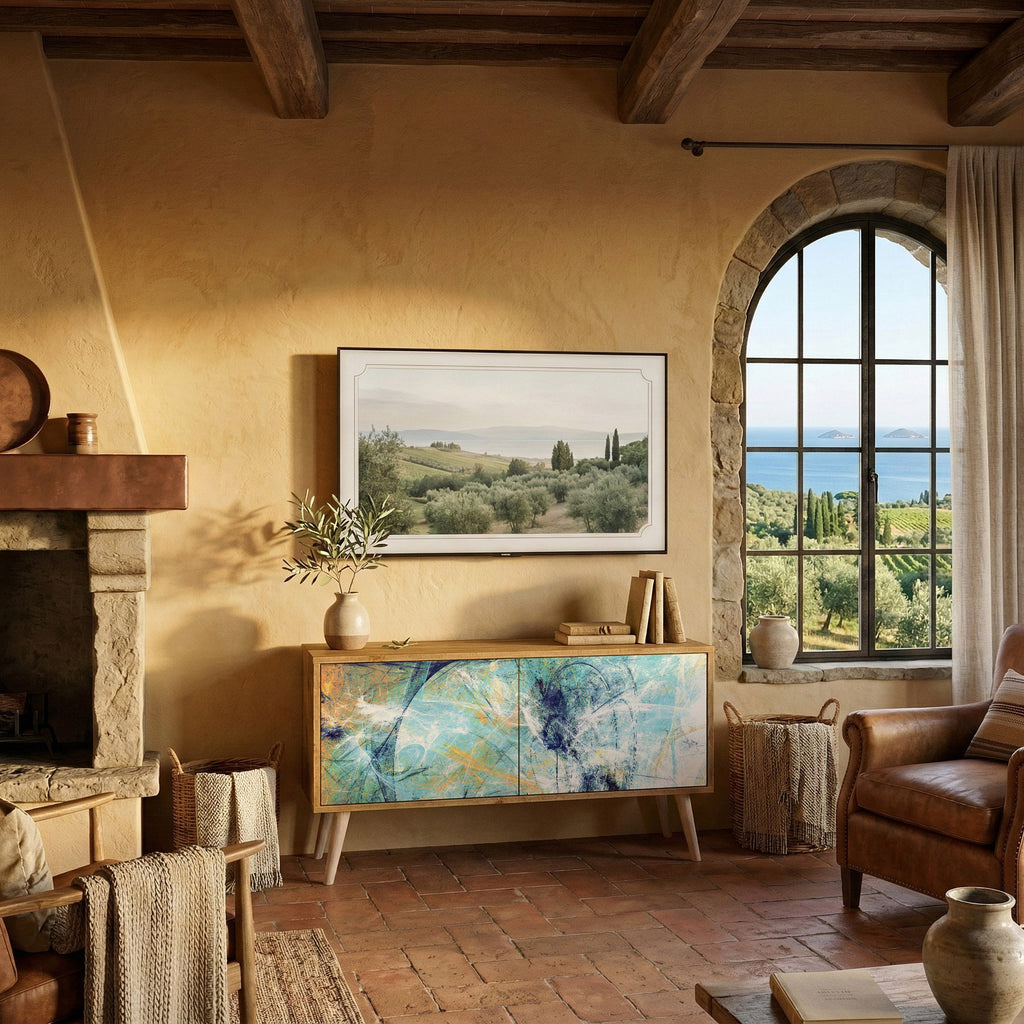 ABSTRACT THOUGHTS Mobile TV Compatto a 2 Ante