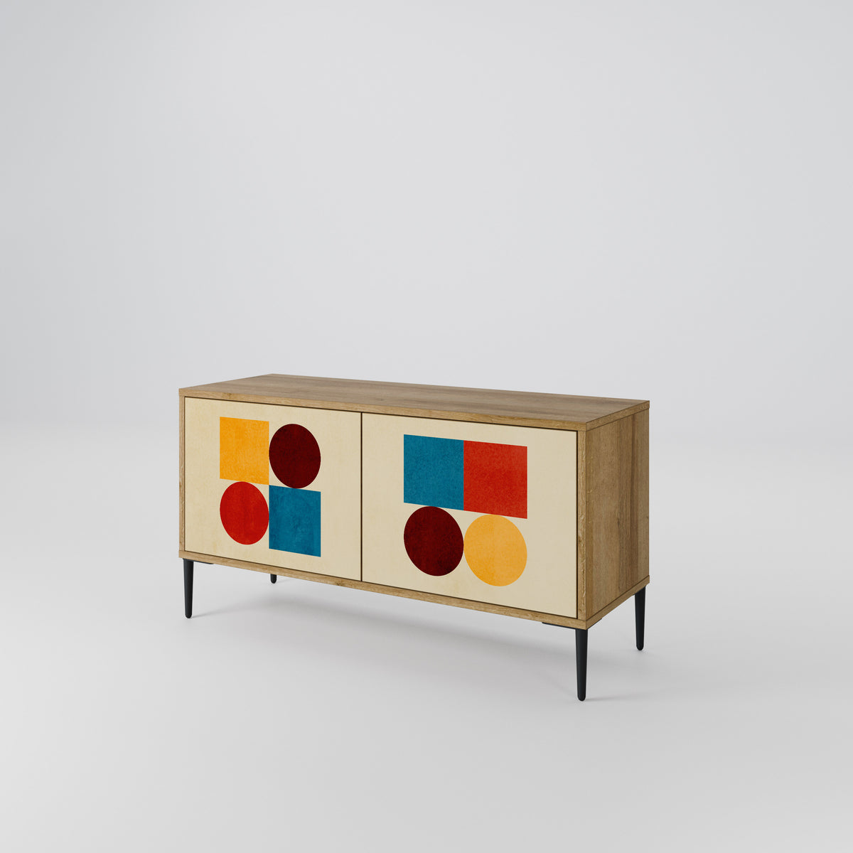 GEOMETRIC PUZZLE Mueble de TV Compacto de 2 puertas