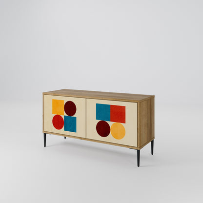 GEOMETRIC PUZZLE Mobile TV Compatto a 2 Ante