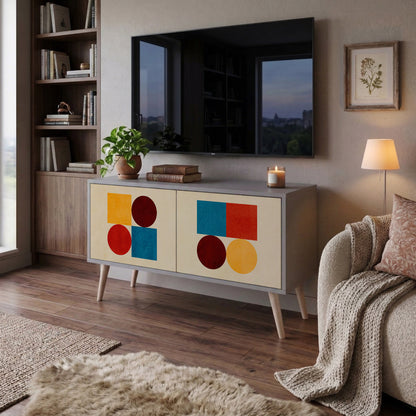 GEOMETRIC PUZZLE Mobile TV Compatto a 2 Ante