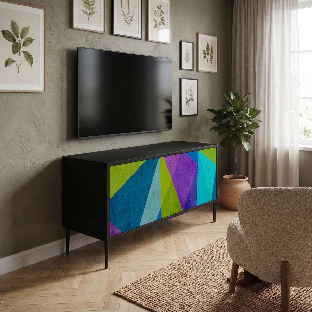COLD SHOWCASE Compact 2-Door TV Cabinet