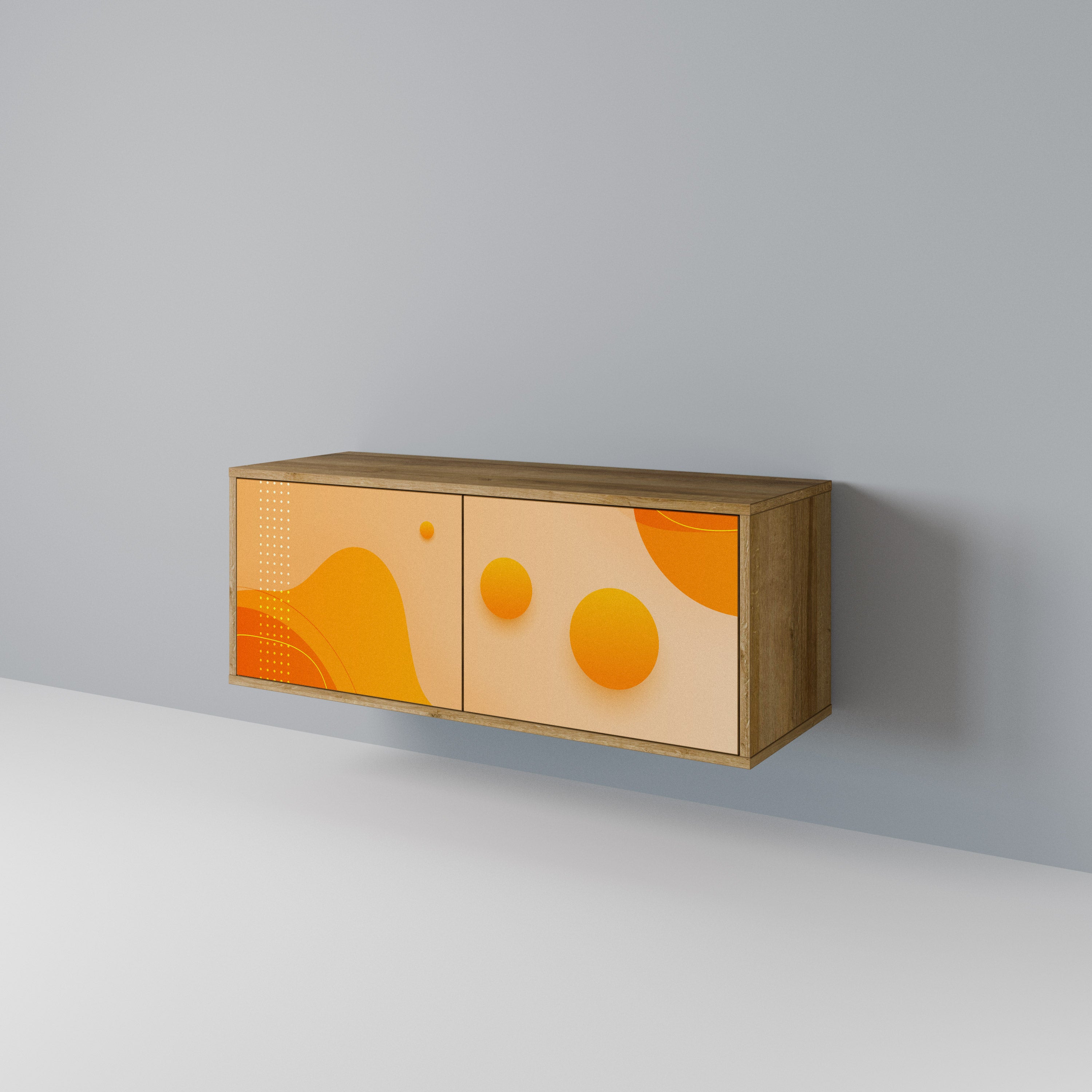 ORANGE ARRANGEMENT Mueble de TV Compacto de 2 puertas