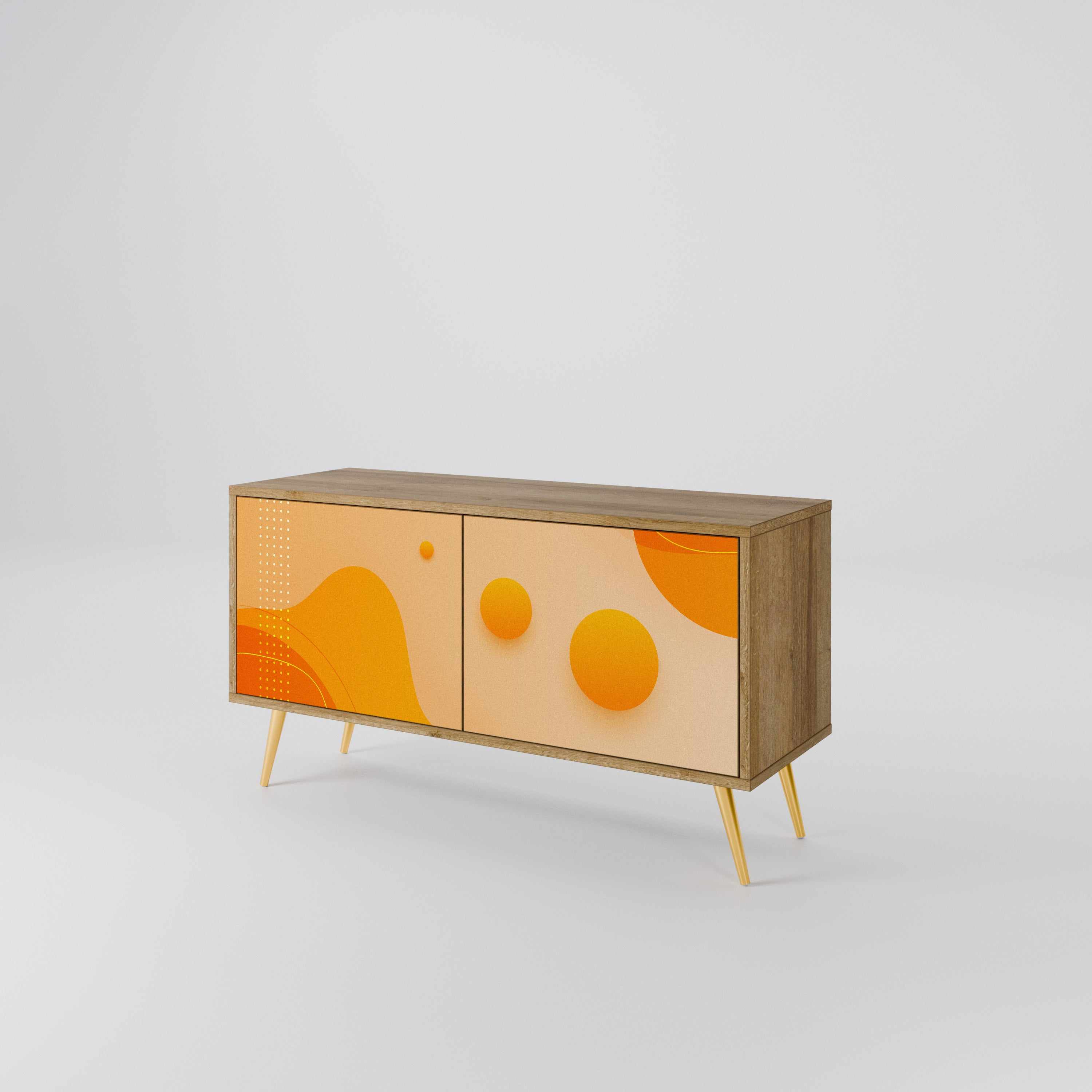 ORANGE ARRANGEMENT Mueble de TV Compacto de 2 puertas