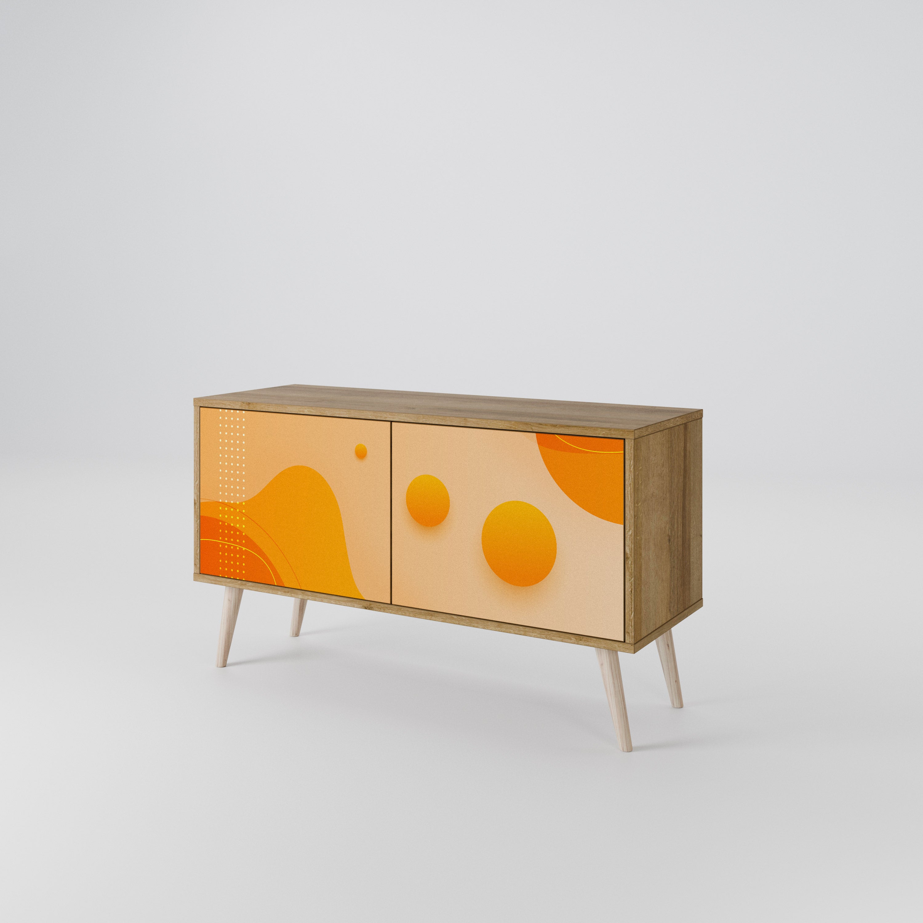 ORANGE ARRANGEMENT Mueble de TV Compacto de 2 puertas