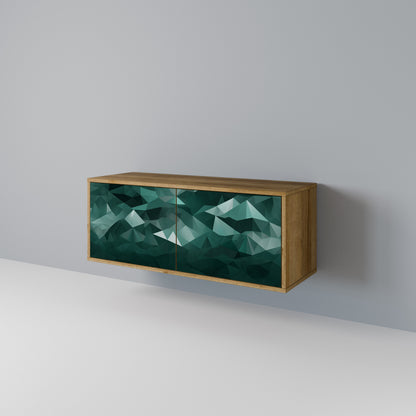 POLYGONAL FLOATING Kompaktní dvoudveřový TV stolek