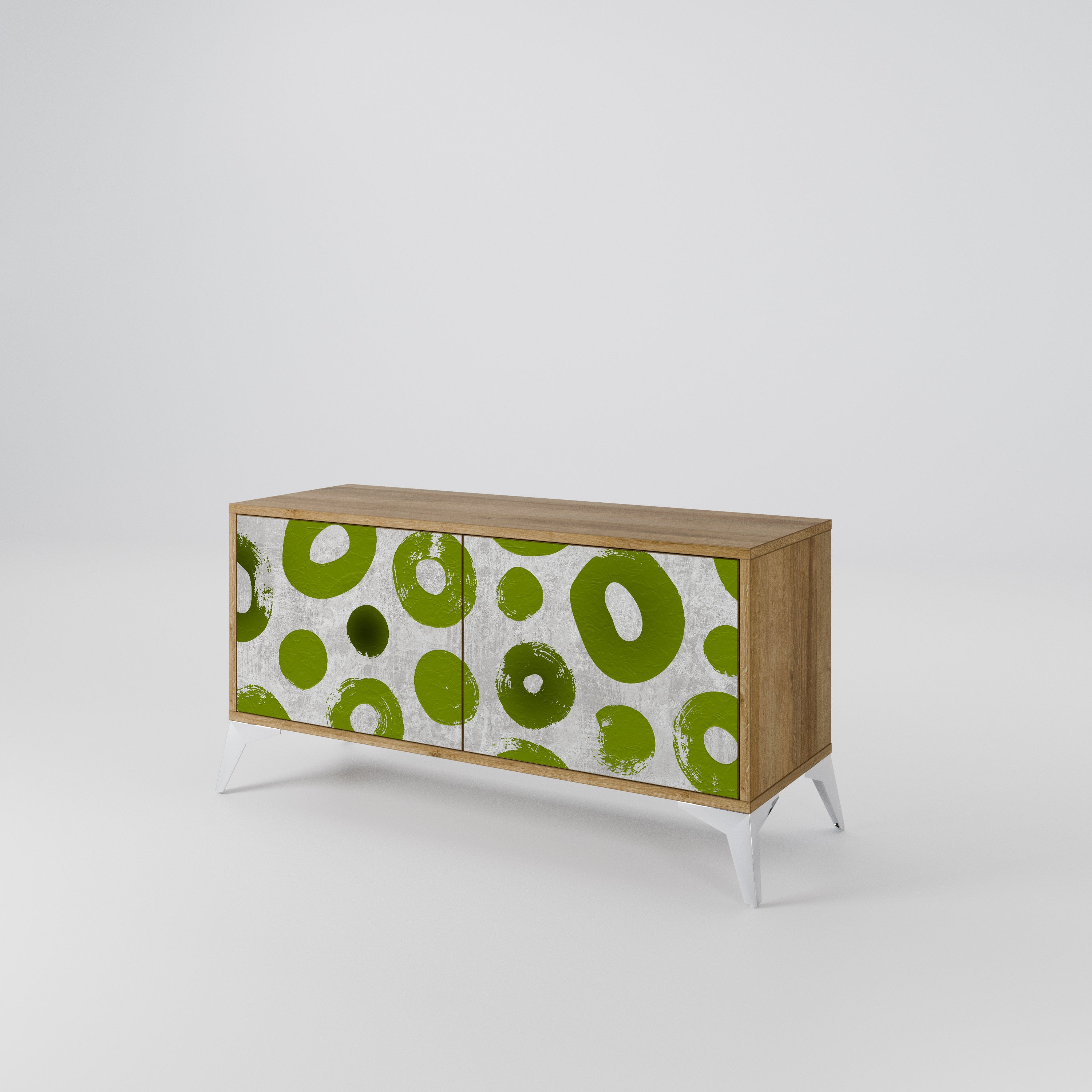 GREEN RHAPSODY Mueble de TV Compacto de 2 puertas