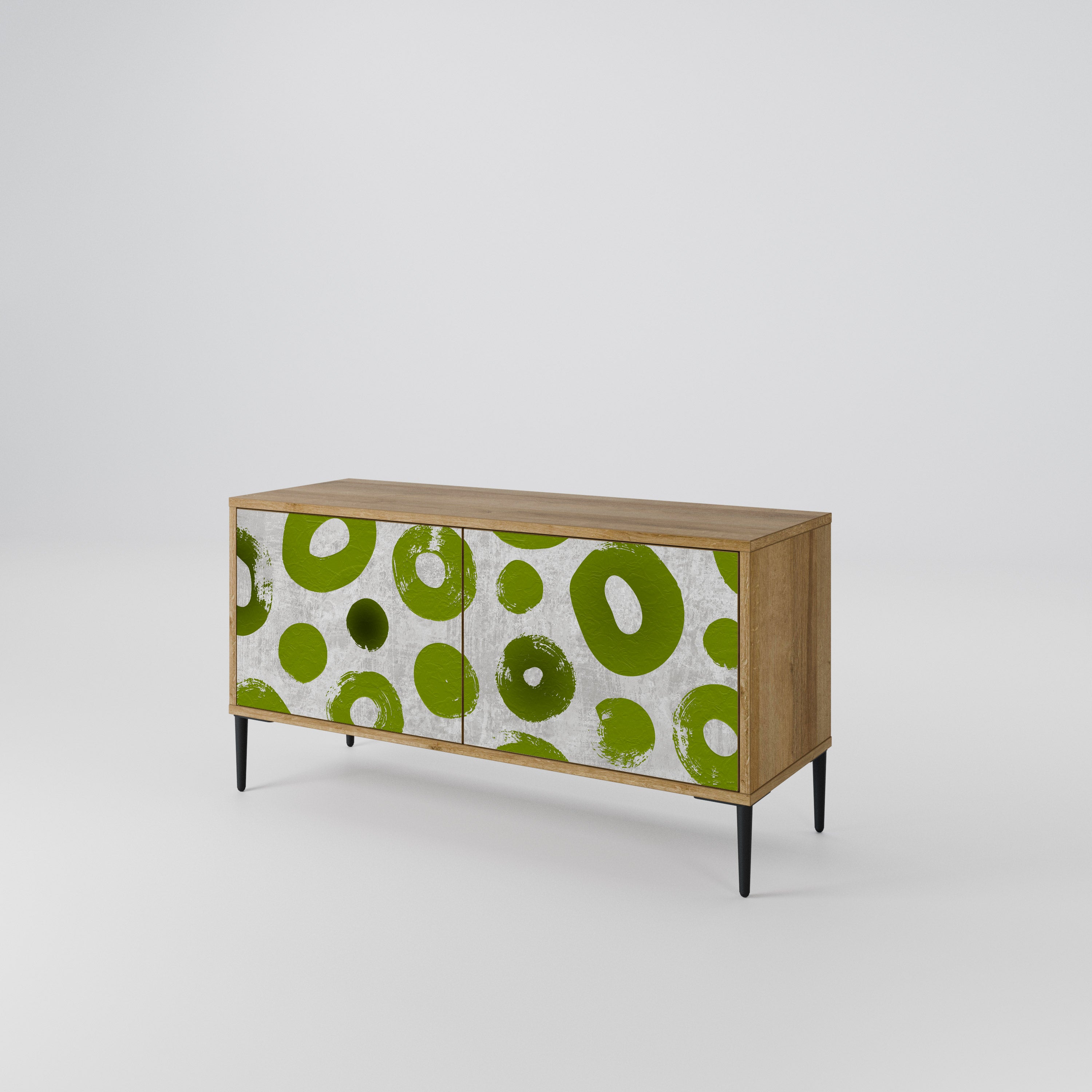 GREEN RHAPSODY Mueble de TV Compacto de 2 puertas