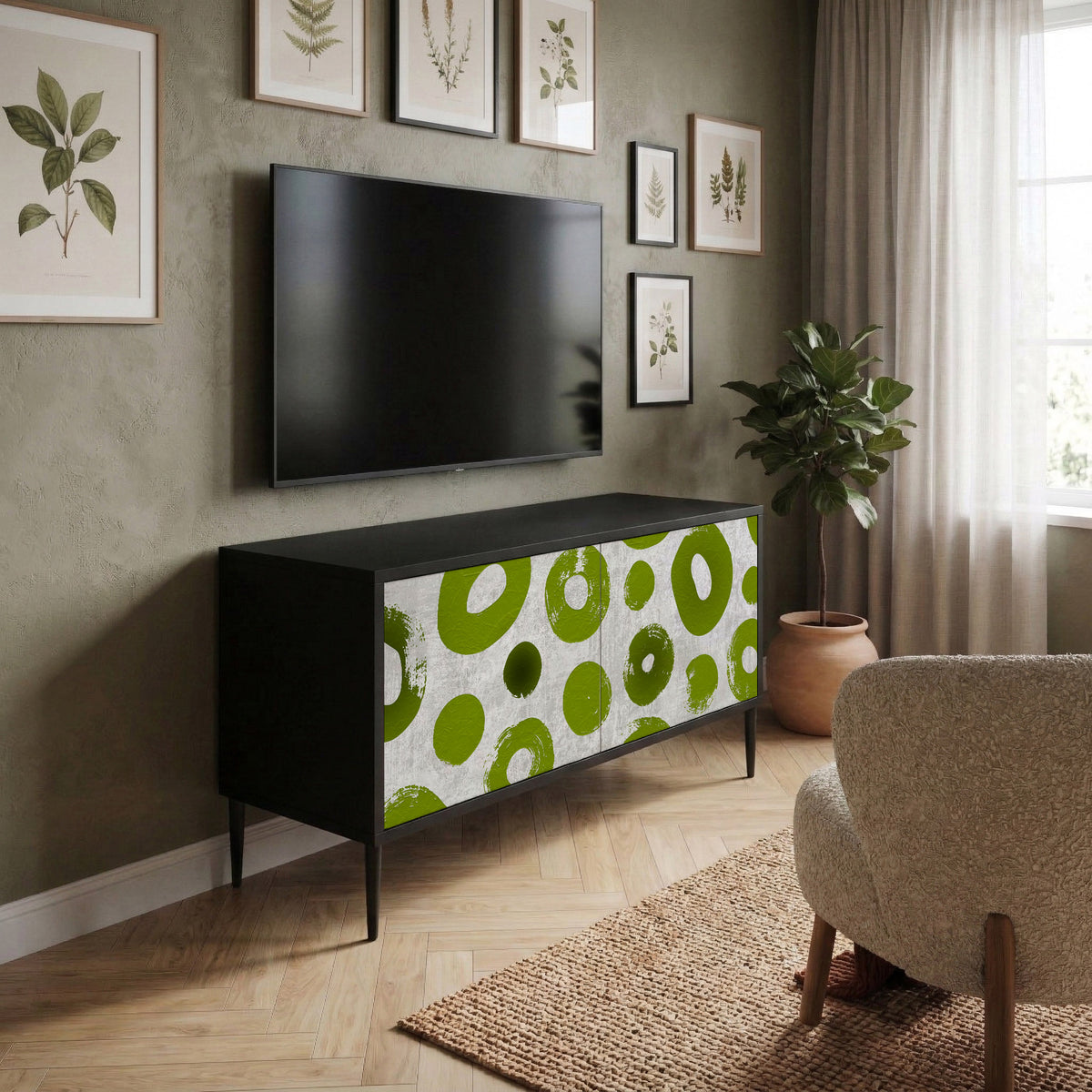 GREEN RHAPSODY Kompaktní dvoudveřový TV stolek
