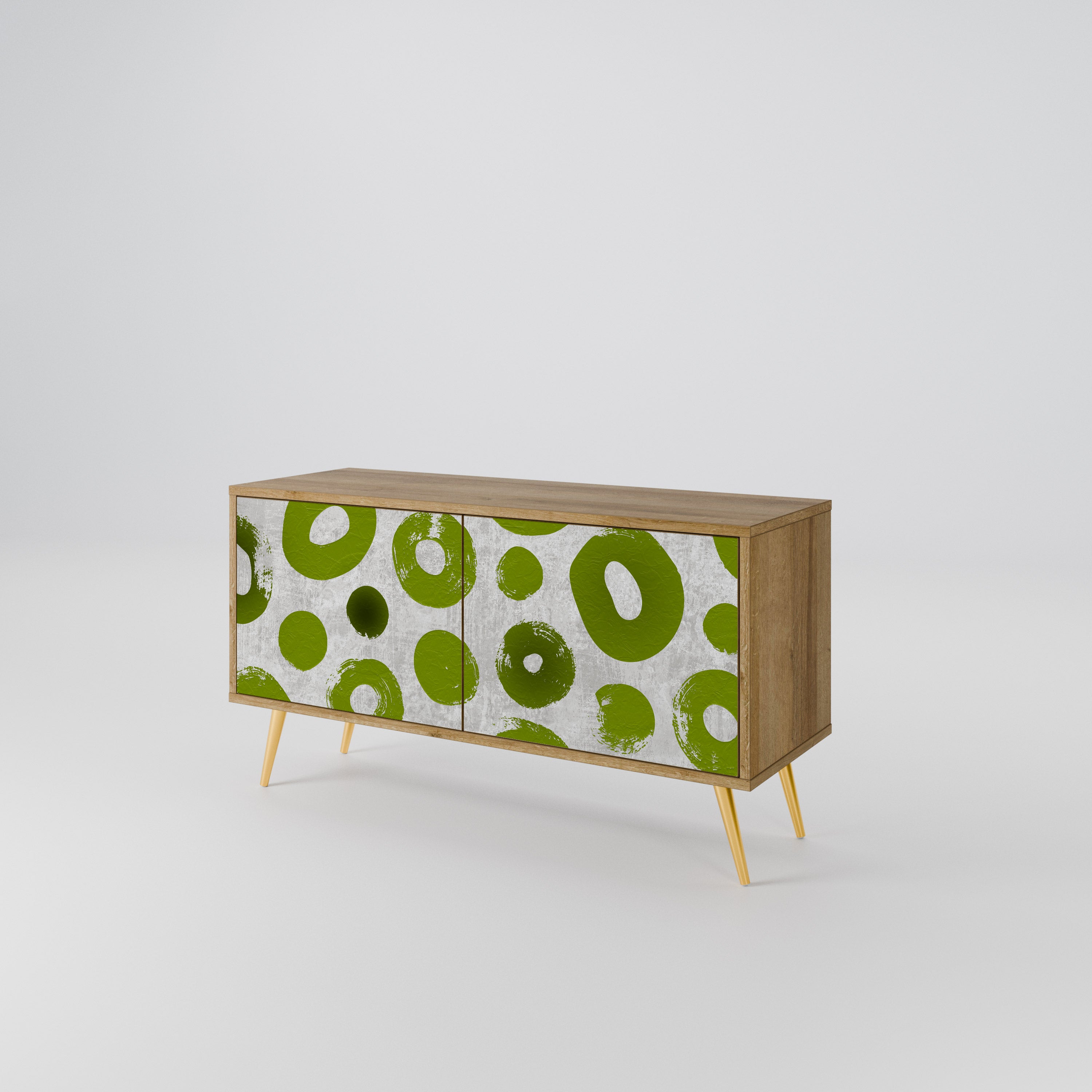 GREEN RHAPSODY Mueble de TV Compacto de 2 puertas