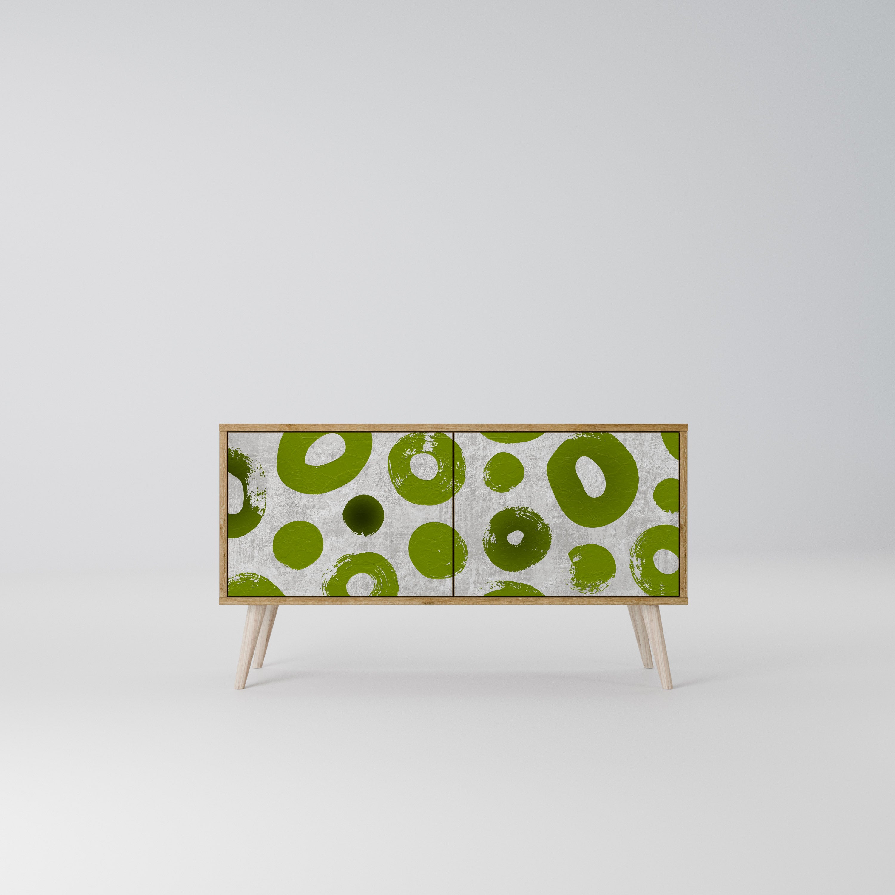 GREEN RHAPSODY Mueble de TV Compacto de 2 puertas