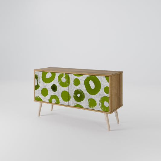GREEN RHAPSODY Mueble de TV Compacto de 2 puertas