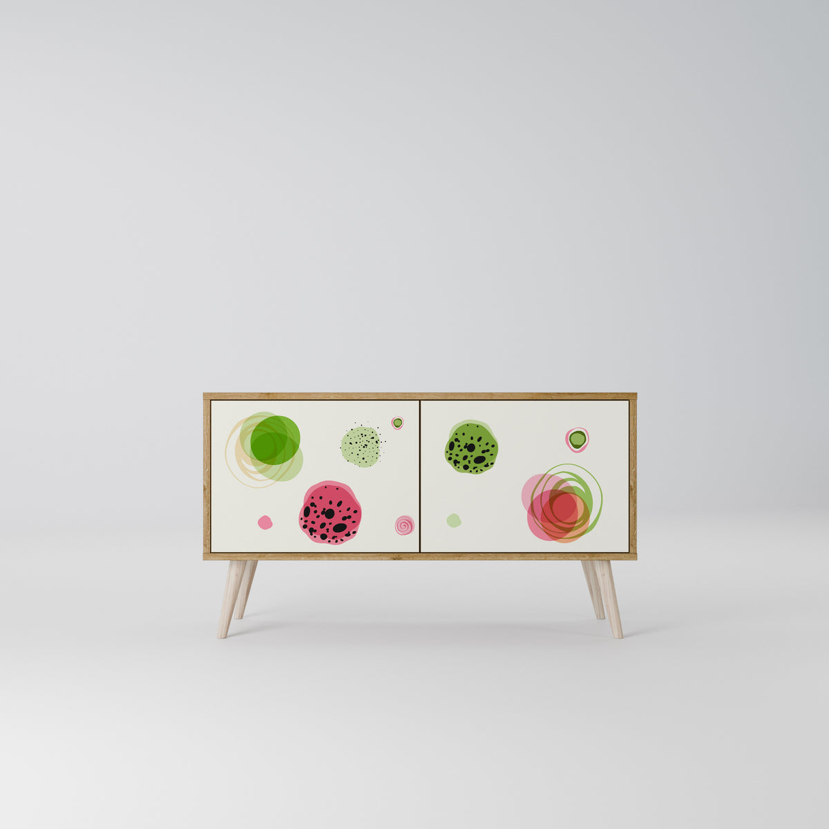 COLORFUL COSMOS Compact 2-Door TV Cabinet