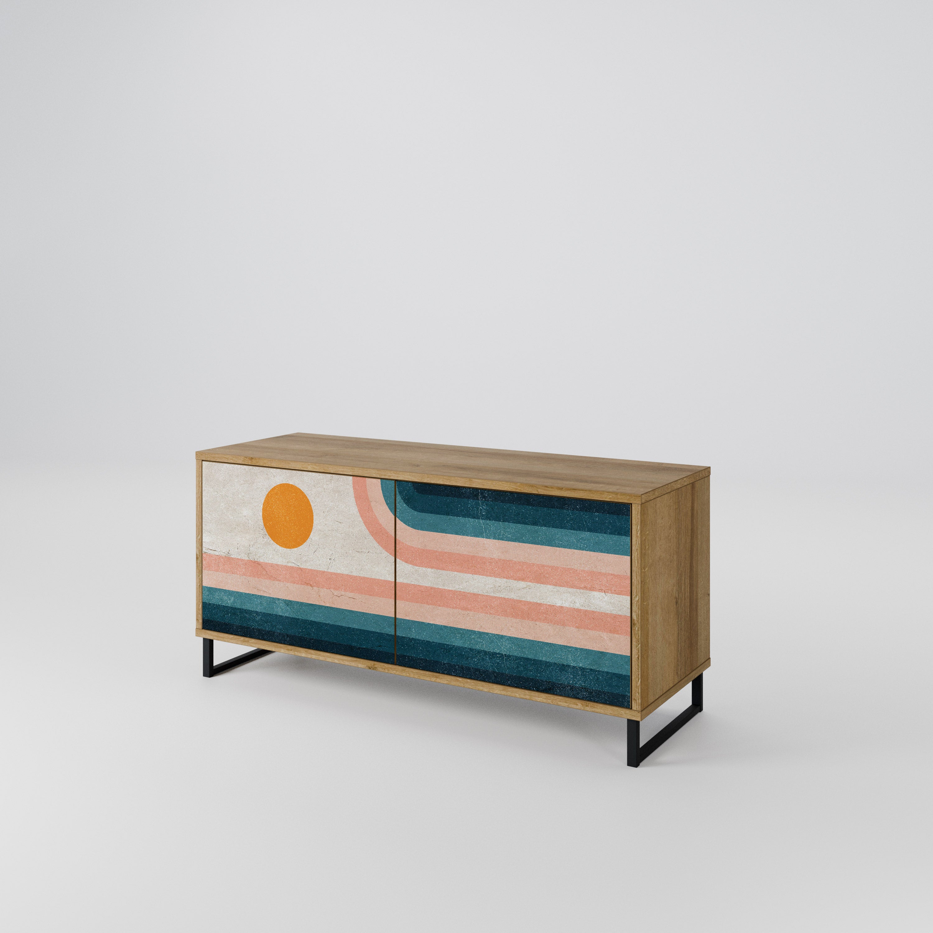 TWO HALVES Mueble de TV Compacto de 2 puertas