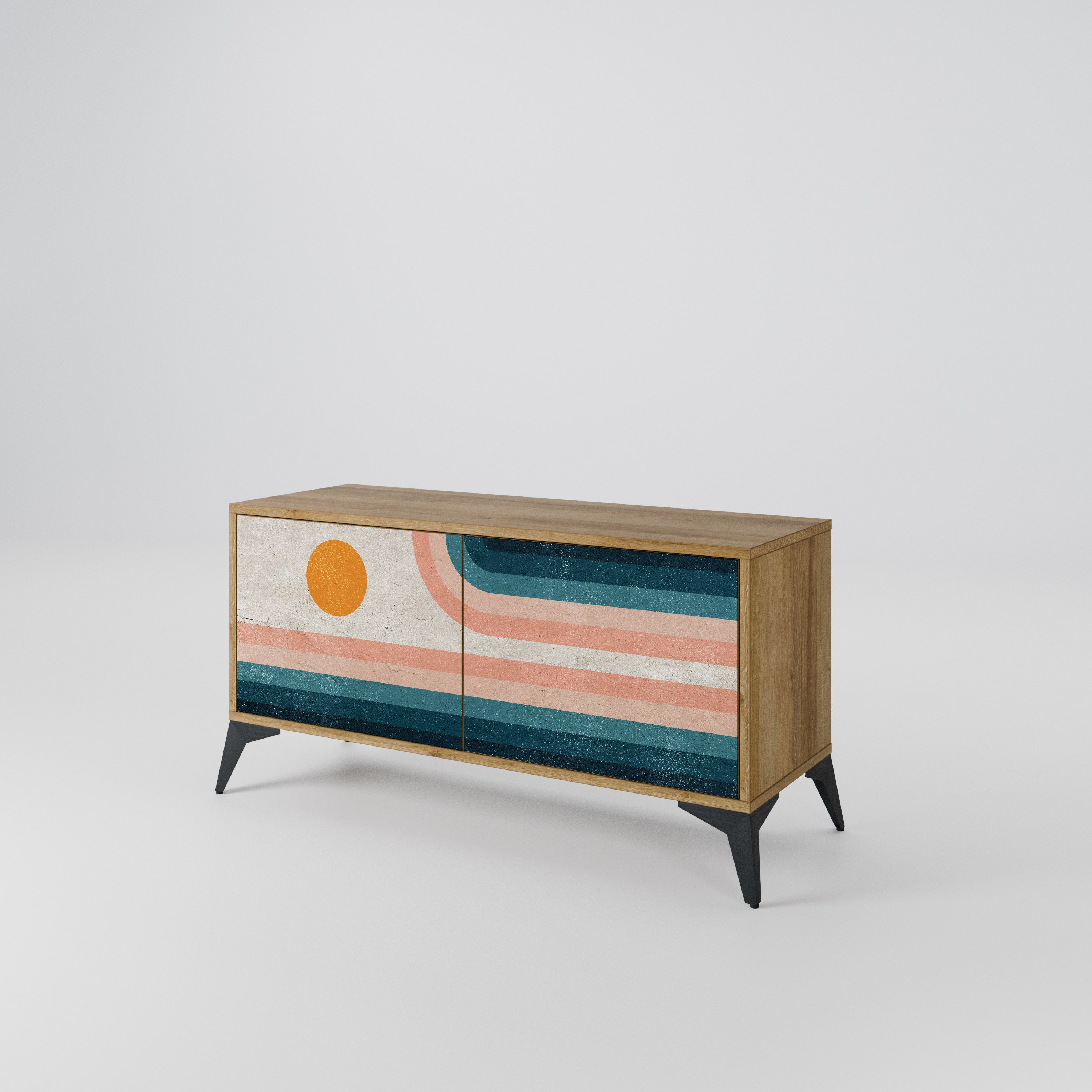 TWO HALVES Mueble de TV Compacto de 2 puertas