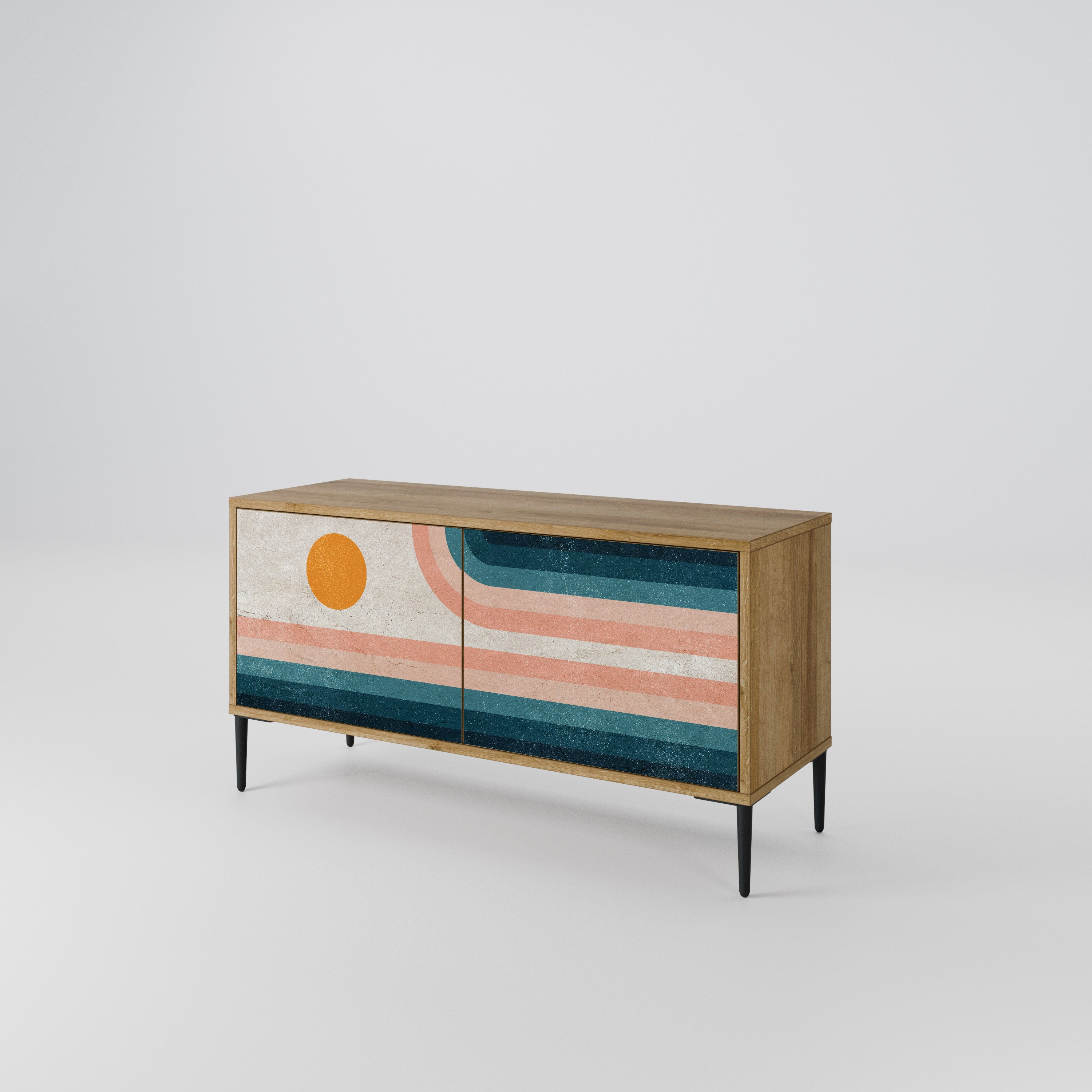 TWO HALVES Mueble de TV Compacto de 2 puertas