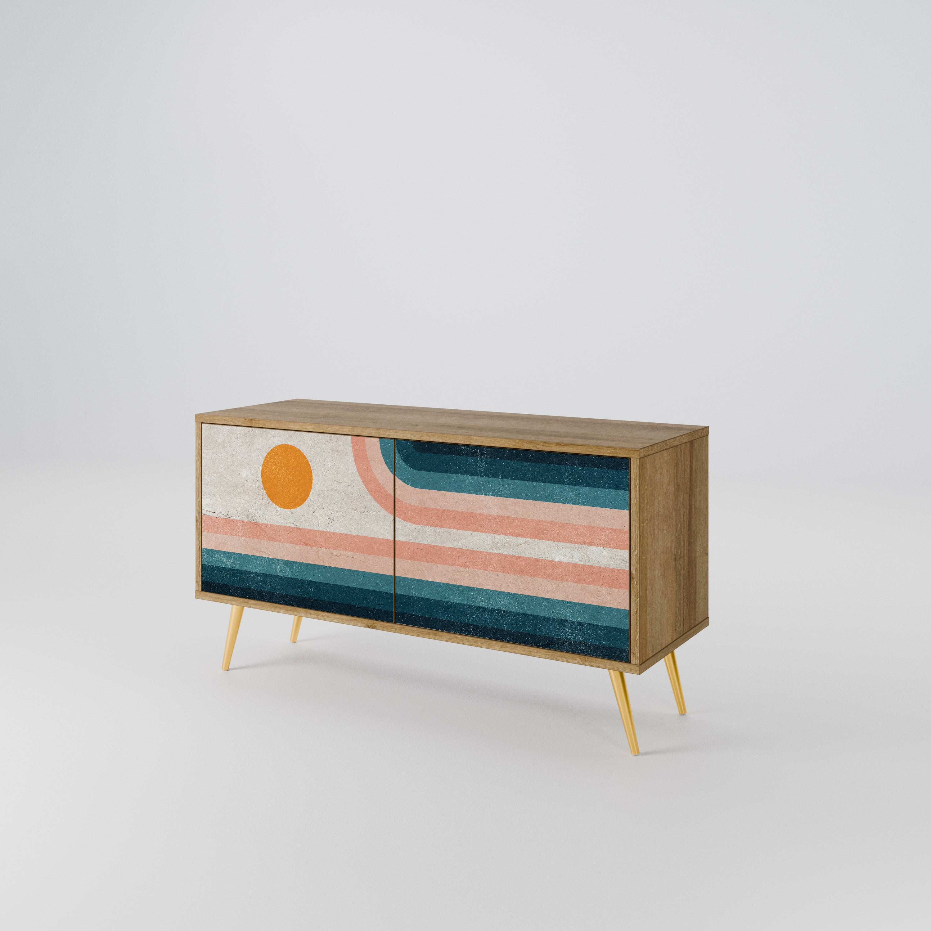 TWO HALVES Mueble de TV Compacto de 2 puertas