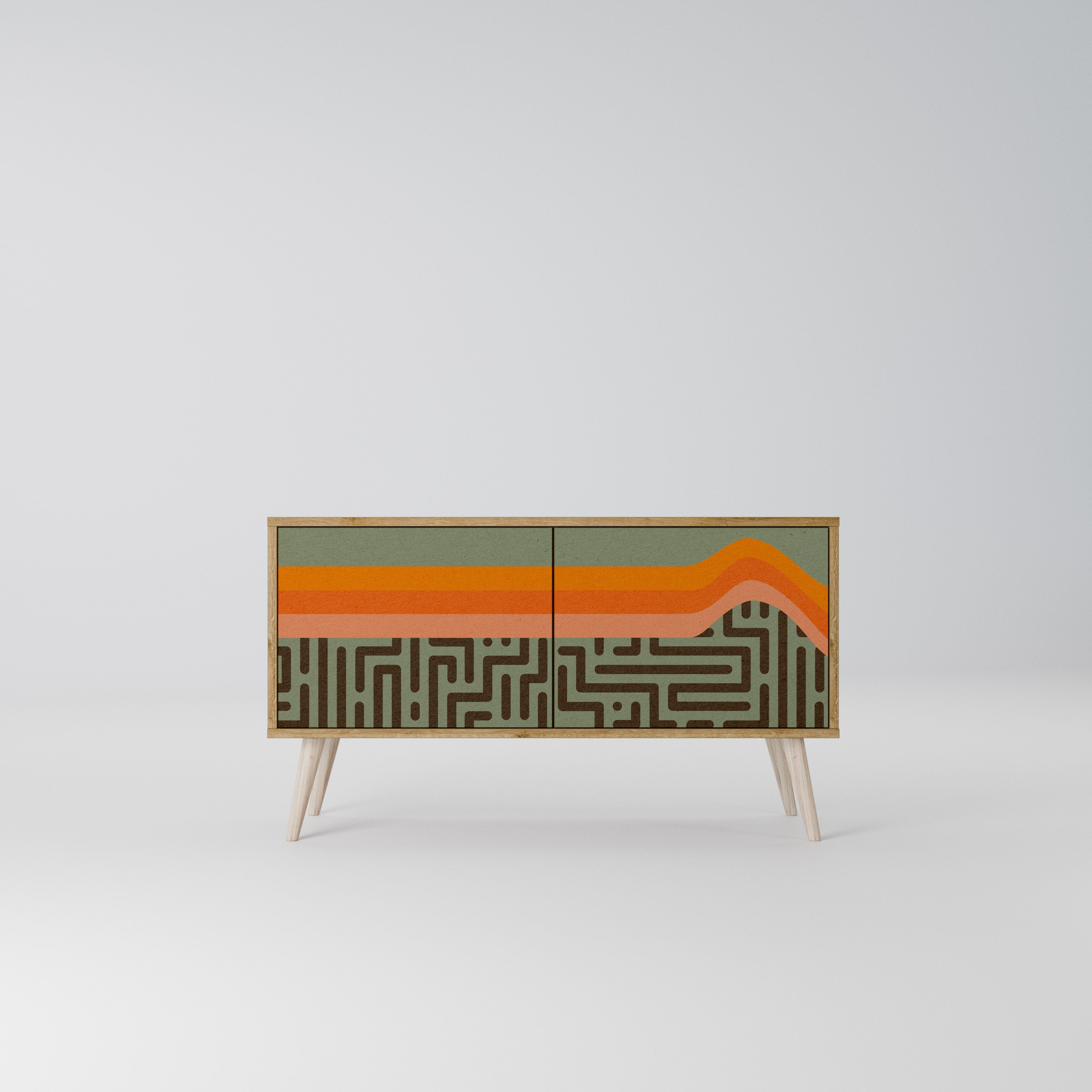 SIMPLE SOLUTIONS Kompaktní dvoudveřový TV stolek